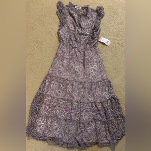BB Dakota by Steve Madden Floral Tiered Maxi Dress - Pink & Blue